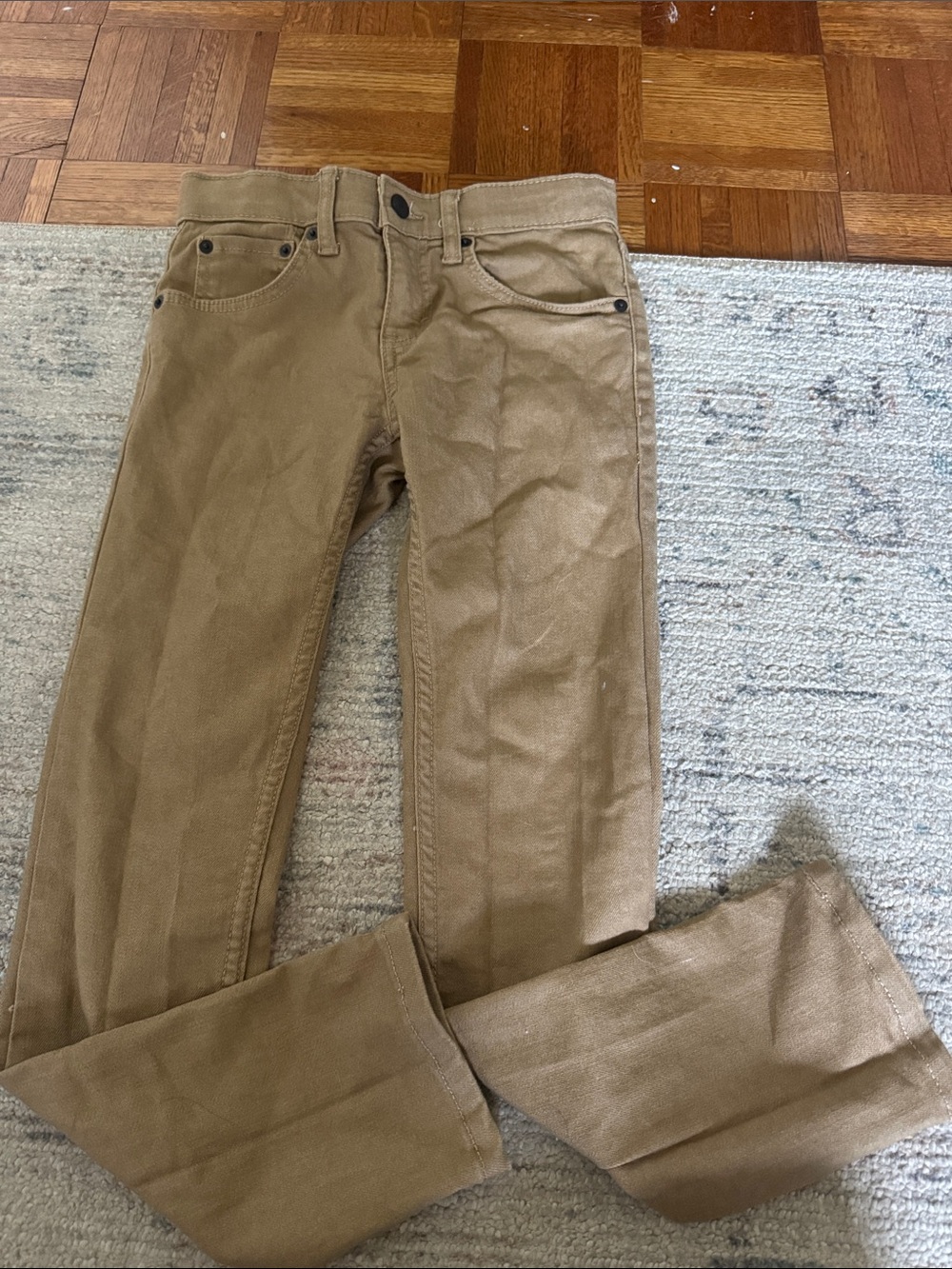 Levi's Kids Casual Straight-Leg Pants in Tan
